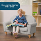 Children's Factory As We Grow Sofa, Gray, CF805-314, Playroom Couch, Daycare Furniture, Kids Seating for Classroom, Flexible Seating for Elementary