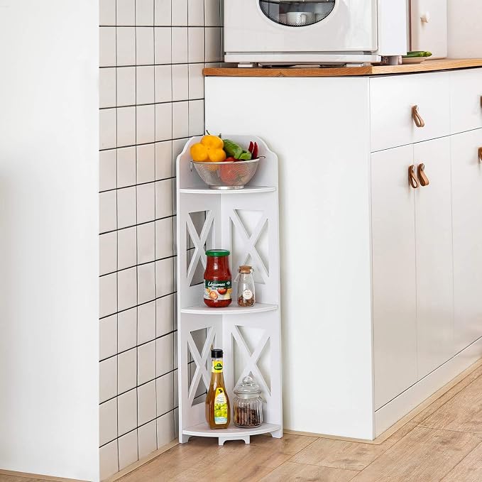 J JINXIAMU Corner Shelf Stand, Storage Organizer Great - Image 7