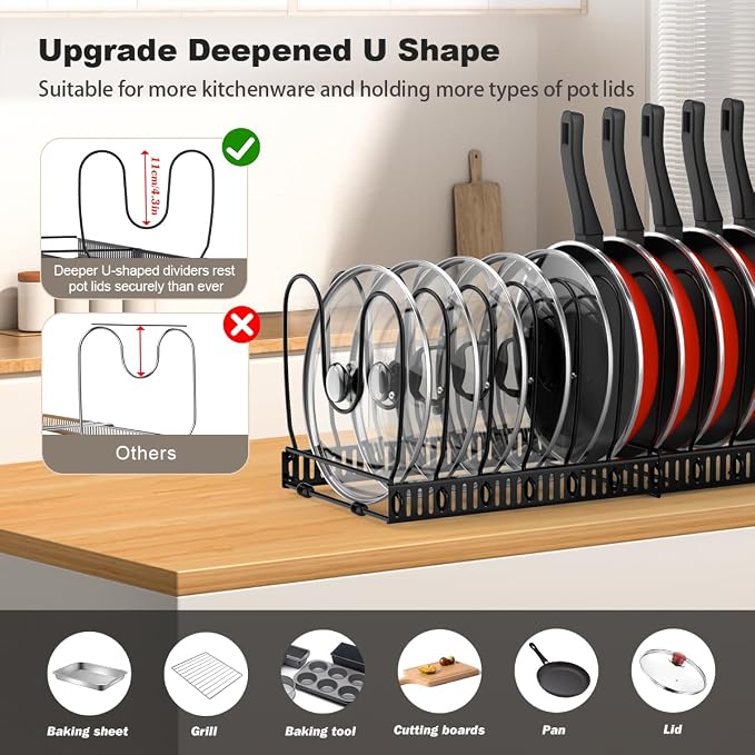 Housolution Pot and Pan Organizer Rack - Image 2