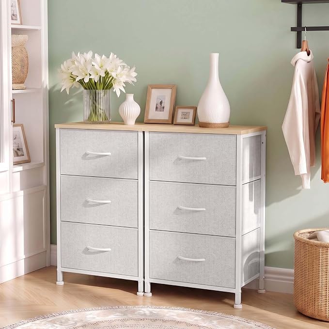 3 Drawers Dresser for Bedroom Fabric Storage Tower - Image 2