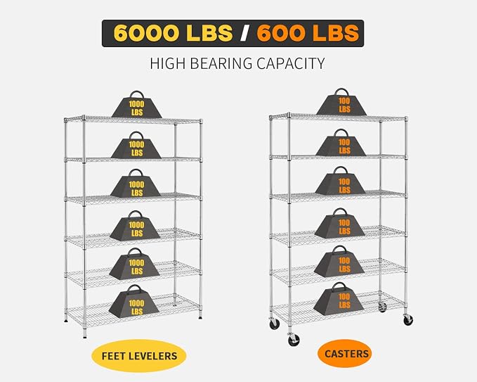 BestOffice | 6-Tier Wire Shelf - Image 4