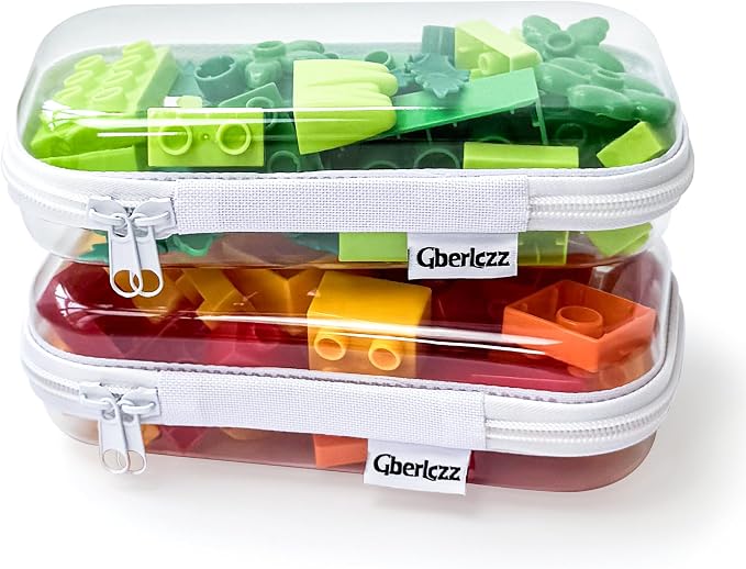 Clear Hard Zipper Case for Storage, Durable Clear Zipper Pouches, Hard Plastic by Gberlczz