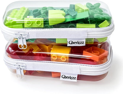 Clear Hard Zipper Case for Storage, Durable Clear Zipper Pouches, Hard Plastic by Gberlczz