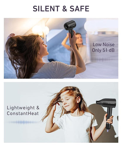 Hair Dryer, 150000 RPM High-Speed Brushless Motor Negative Ionic Blow Dryer - Image 7