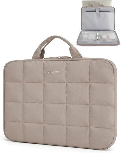 BAGSMART Laptop Case with Handle, Puffy Laptop Sleeve Bag by BAGSMART