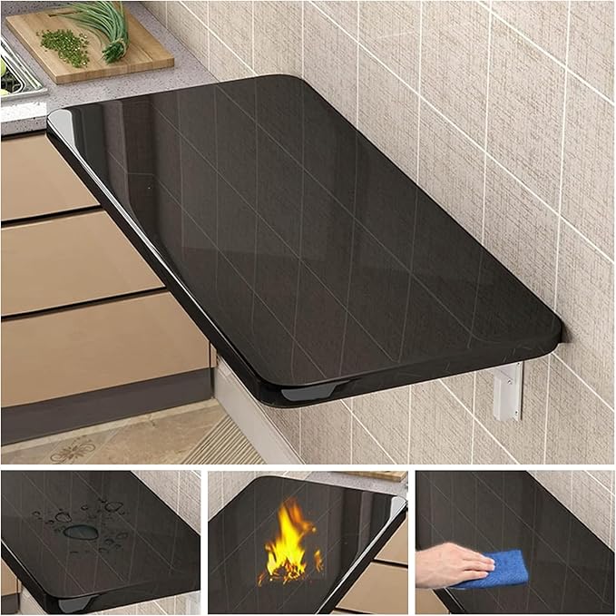Wall Mounted Folding Table, Stainless Steel Bracket Laundry Folding Table - Image 3
