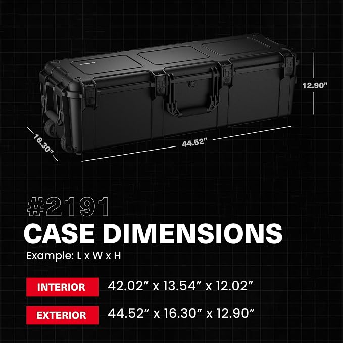 Condition 1 45" Empty Waterproof Hard Case w/Wheels – Lockable, TSA Approved - Image 2