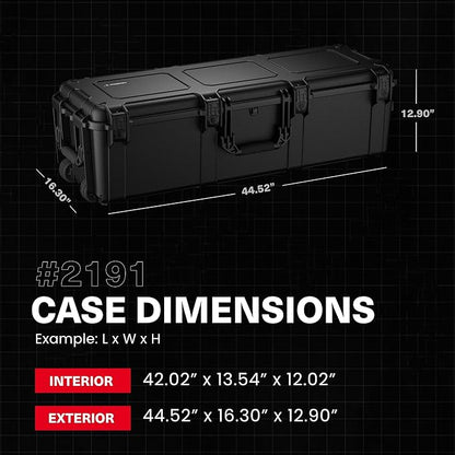 Condition 1 45" Waterproof Hard Case w/Wheels & Pluckable Foam – Lockable - Image 2