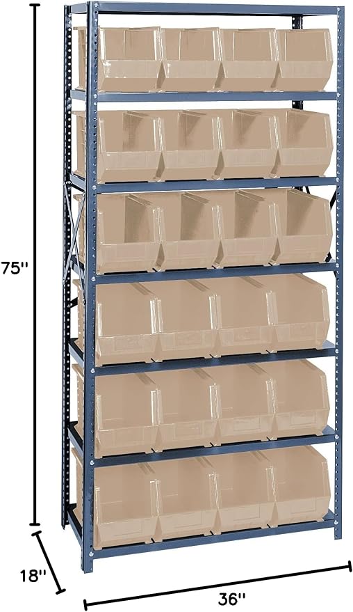 Quantum Storage Systems QSBU-265IV Giant Open Hopper Steel Shelving System - Image 2