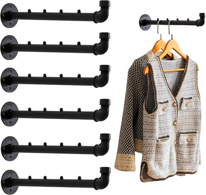 Industrial Wall Pipe Clothes Bar by HOMEYEENG