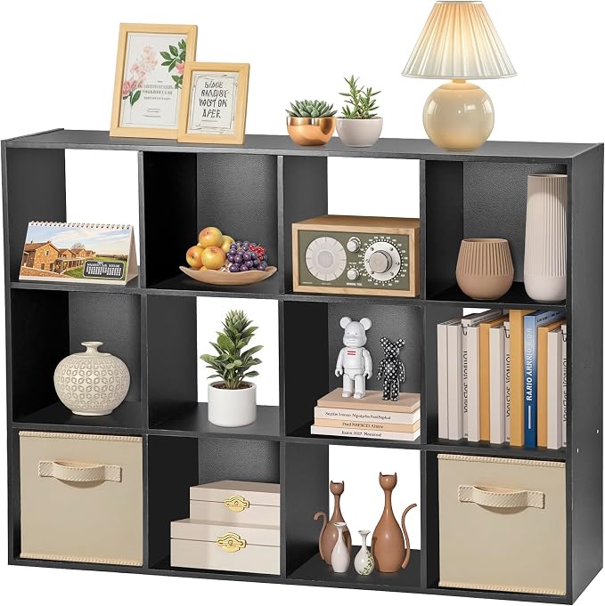 12 Cube Storage Organizer, Storage Shelf Organizer Bookshelf by JupiterForce