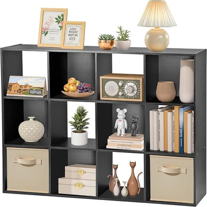 12 Cube Storage Organizer, Storage Shelf Organizer Bookshelf by JupiterForce