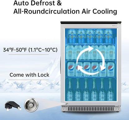 Weili 20 Inch Built in Beverage Refrigerator - Image 3