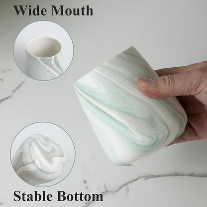 Marble Green Toothbrush Holder for Bathroom - Image 2