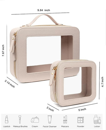 Travel Clear Makeup Bag Set, TSA Approved Cosmetic Bag Case - Image 5