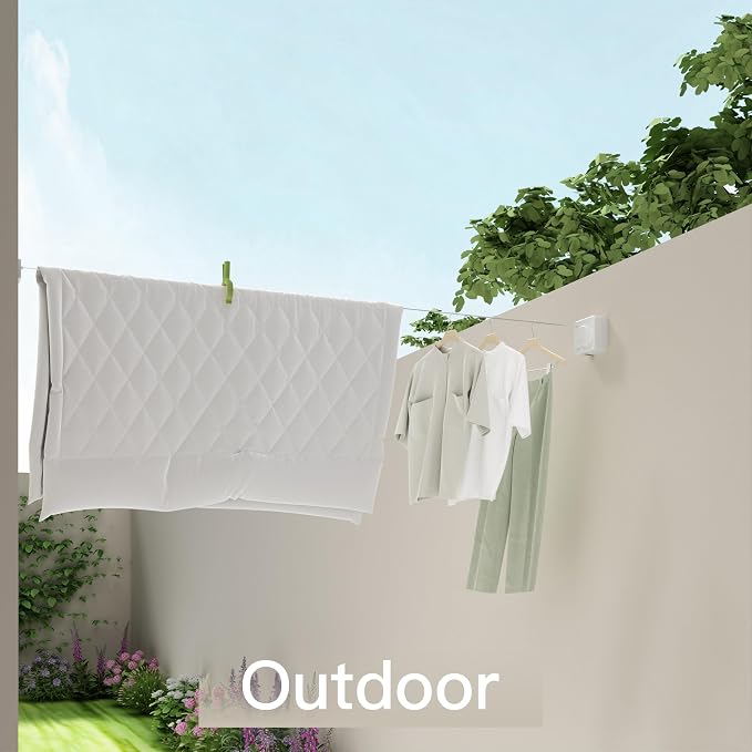 Retractable Clothesline Indoor Outdoor, Clothes Line Retracting Indoor - Image 7