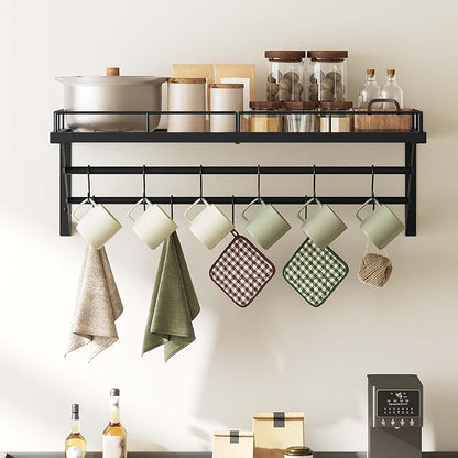 Pot Rack, 30 Inch Wall Mounted Pot Rack, Kitchen Pot and Pan Organizer - Image 2