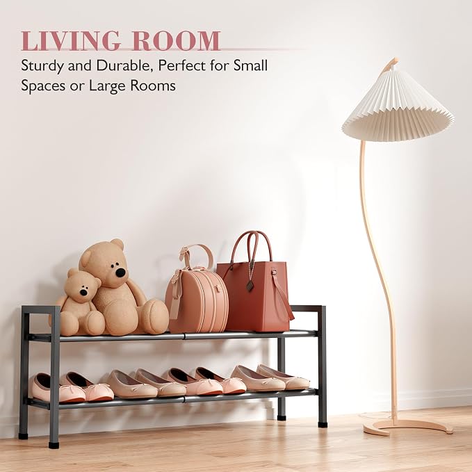 Bumusty 2-Tier Expandable Shoe Rack - Image 5