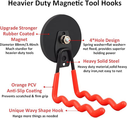 ULIBERMAGNET Heavy Duty Large Magnet Hooks, Strong Magnetic Wave Hook - Image 2
