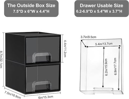 Vtopmart Black Small Stackable Storage Drawers, Cologne Organizer - Image 3