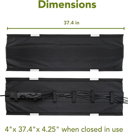 PERFECT POSTURE Mesh Cable Organizer – Under Desk Cable Management - Image 4