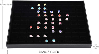 Stratelife 100 Slots Ring Organizer Tray, Stackable Jewelry Storage Display - Image 5