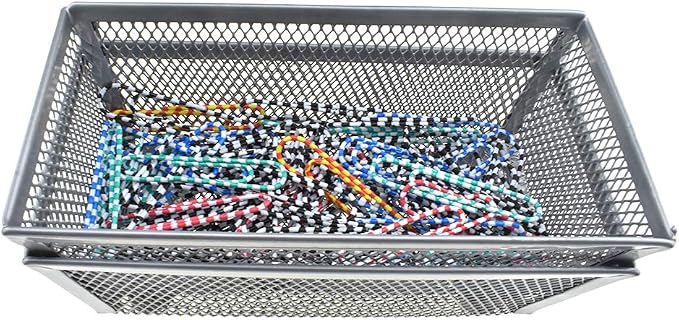 HAHIYO Stackable Mesh Tray Cup 6 x 3 x 2 inches Sturdy Container - Image 4