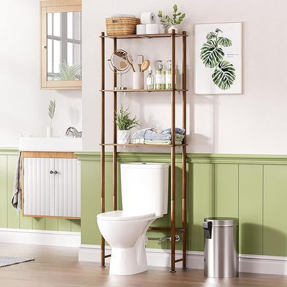 AmazerBath Bamboo Over The Toilet Storage Shelf, 3-Tier Over Toilet Bathroom by AmazerBath
