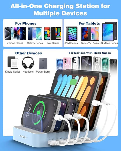 MSTJRY Charging Station for Multiple Devices : 5 Port Multi USB-A Charger - Image 5
