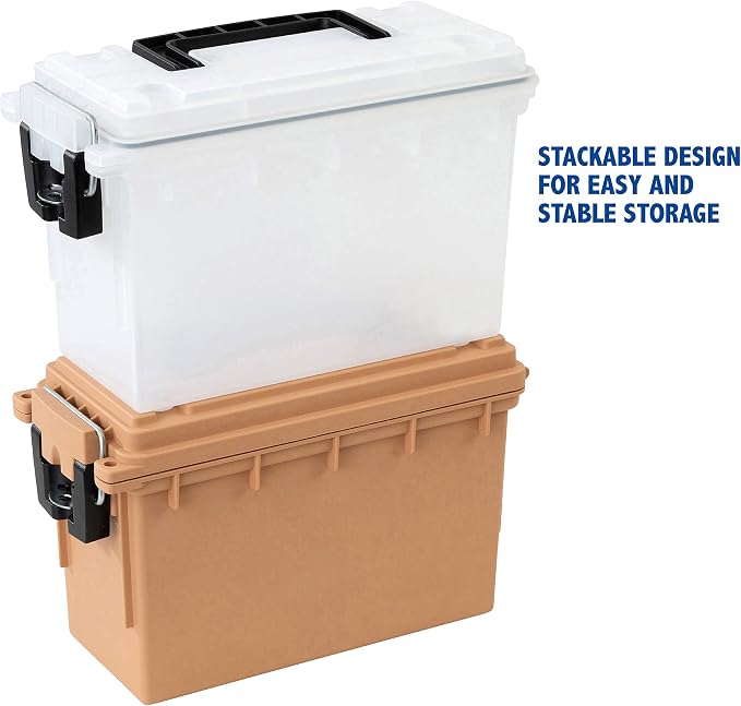 Sheffield Ammo Box Made in USA, Stackable Lockable Ammo Storage Box, Frost | - Image 6