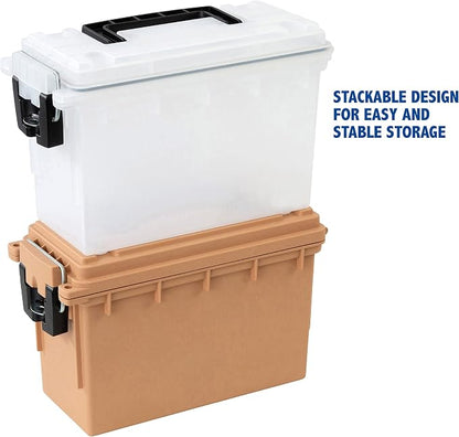 Sheffield Ammo Box Made in USA, Stackable Lockable Ammo Storage Box, Frost | - Image 6