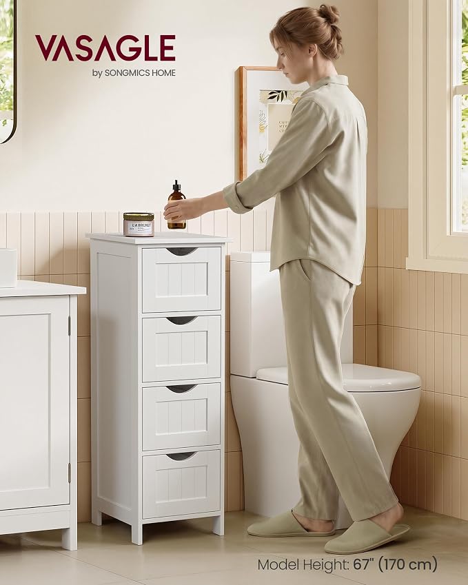 VASAGLE Floor Storage Cabinet, Freestanding Storage Organizer - Image 2