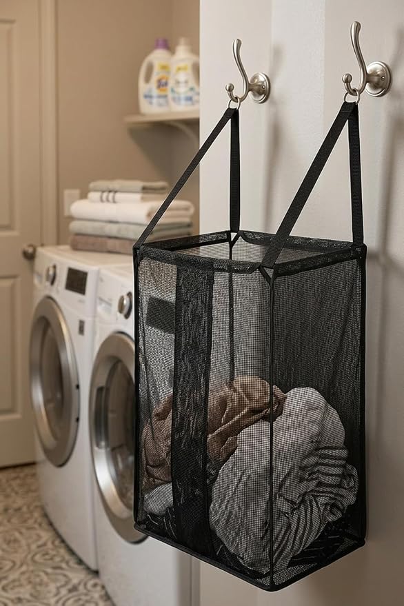 ALYER Wall Hanging Mesh Laundry Hamper, Poolside Toy Storage Baskets - Image 6
