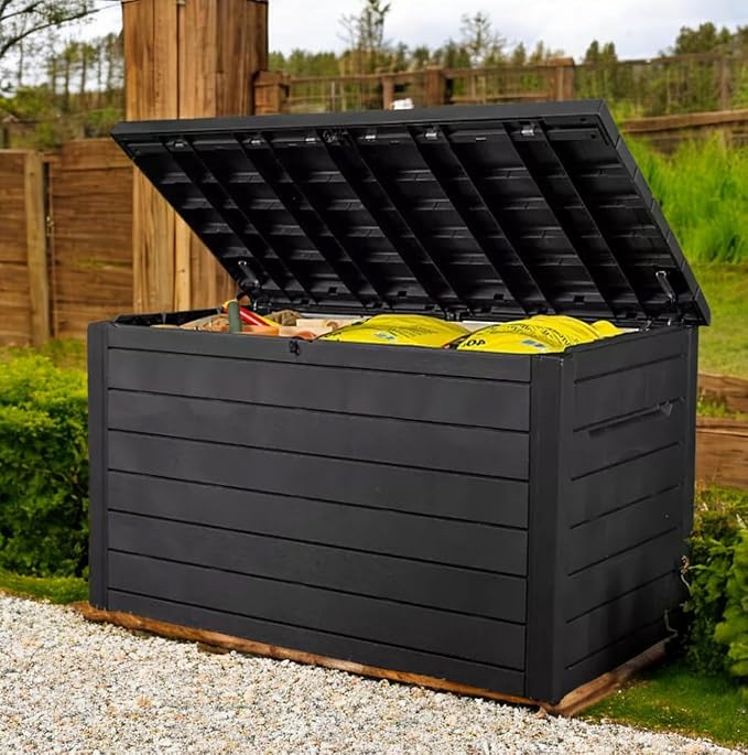 Outdoor Storage Box with Lockable Lid - Image 4