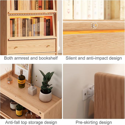 74"H Tall Soild wood Bookcase - Image 5