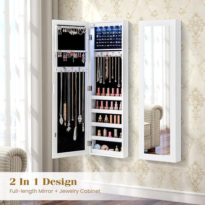 Giantex Wall or Door Mounted Jewelry Cabinet - Image 8