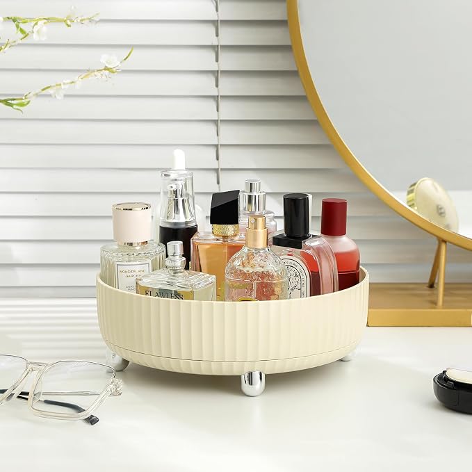 Anyoifax Makeup Perfume Organizer Tray 360 Degree Rotating Lazy Susan Skincare - Image 4