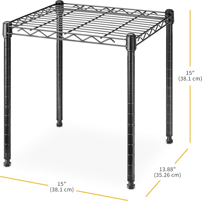 Whitmor 1 Tier Supreme Stacking Shelving Unit, Wire Metal Home Storage Organizer - Image 3