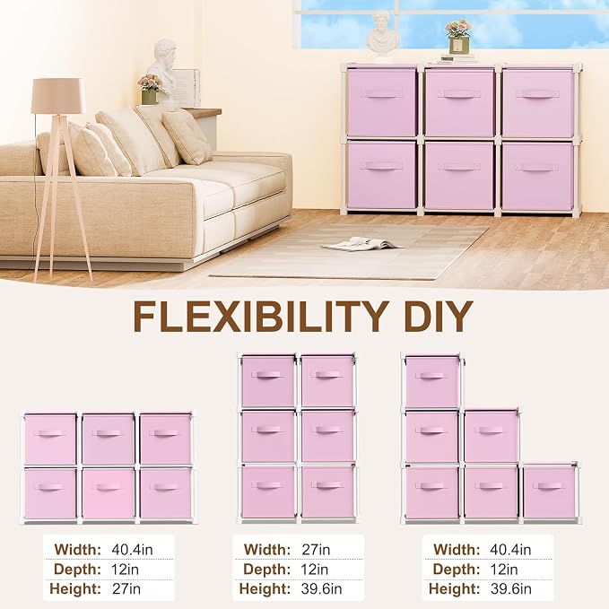 Briwooody 6 Cube Storage Organizer Bins - Image 4