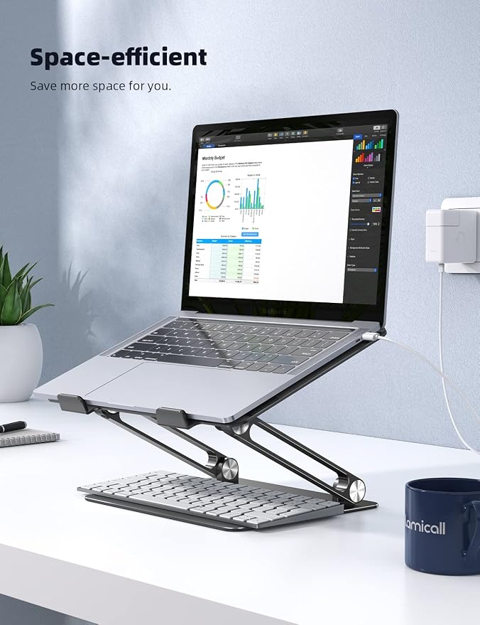Lamicall Adjustable Laptop Stand, Portable Laptop Riser, Aluminum Laptop Stand - Image 6