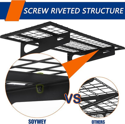 4-Pack 1.5x3FT Garage Shelving 17.7-inch-by-35.8-inch Wall Shelf Garage Storage - Image 7
