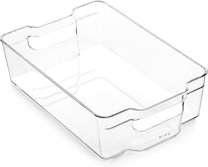 BINO | Stackable Plastic Storage Bins, Large by BINO