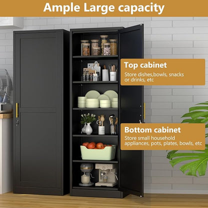 Tall Narrow Slim Metal Storage Cabinet - Image 4