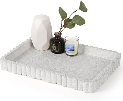 Concrete Decorative Tray for Coffee Table Decor, Rectangular Modern Decorative by Cathyeen