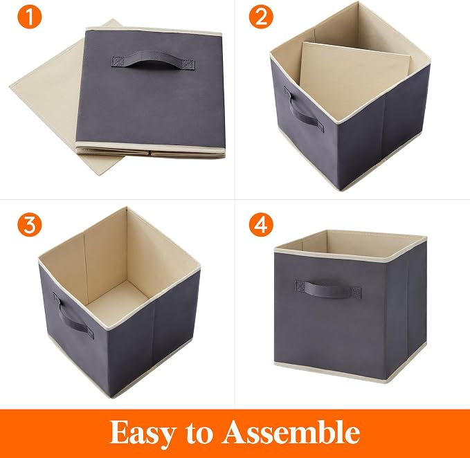 Lifewit Storage Cubes, Foldable Decorative Fabric Storage Baskets - Image 2