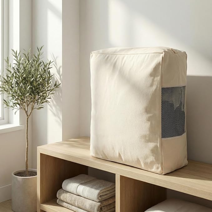 6 Pcs Cotton Sweater Storage Bag, Mesh Window Design, Moth Proof, Large Capacity - Image 4
