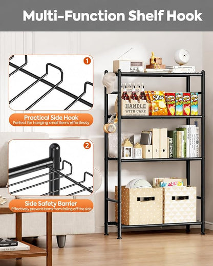 APEXCHASER Metal Storage Shelves 4-Tier, Wire Shelving Unit - Image 5