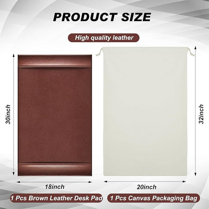 30 x 18 Inch Leather Desk Pad Protector - Image 2