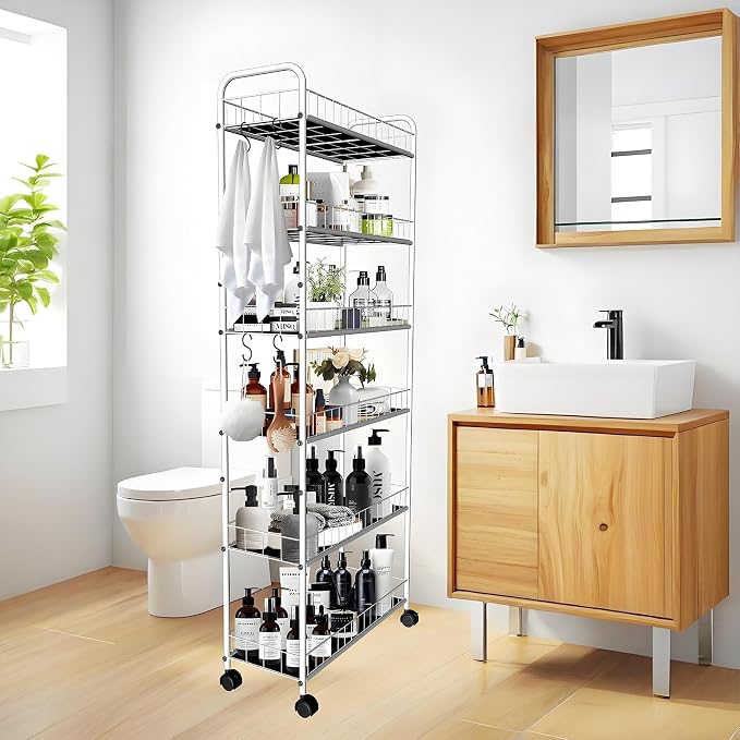 10in 6 Tier Slim Storage Cart - Image 6