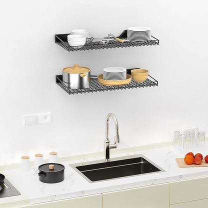 TORACK Wall-Mounted Storage Shelves, Mixed-Size Garage Floating Shelving - Image 5
